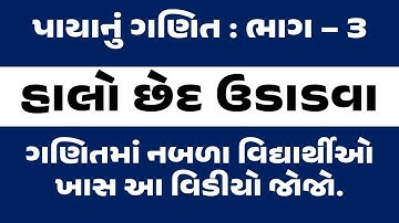 પાયાનું ગણિત | ભાગ - 3 | દાખલાઓમાં છેદ કેમ ઉડાડવા   | Basic Maths | SRM Sir Maths