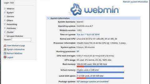 Uninstall Webmin in CentOS/RHEL |  Uninstall / Remove Webmin