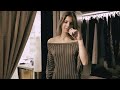 Exclusive : Italian fashion Stlista Atelier in Milan 2 beautiful models fashion glamour garments 4k
