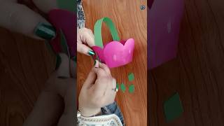 How To Make Paper Flower Basket - Diy Flower Shaped Paper Basket