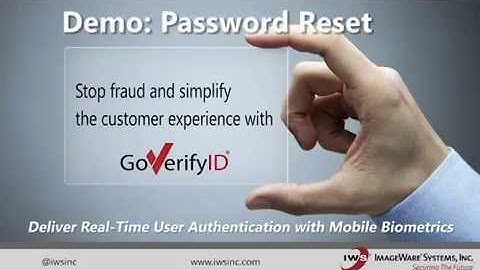 GoVerifyID Biometric Password Reset