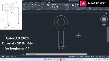 AutoCAD 2023 Tutorial - 2D Profile for beginner EP.11 #autocad