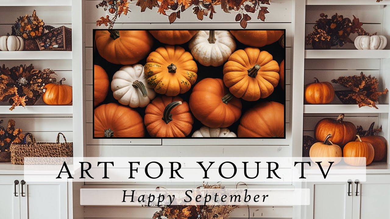 Fall Tv Screen Happy September Art For Your TV | Autumn TV Art | Fall TV Art | Fall ...