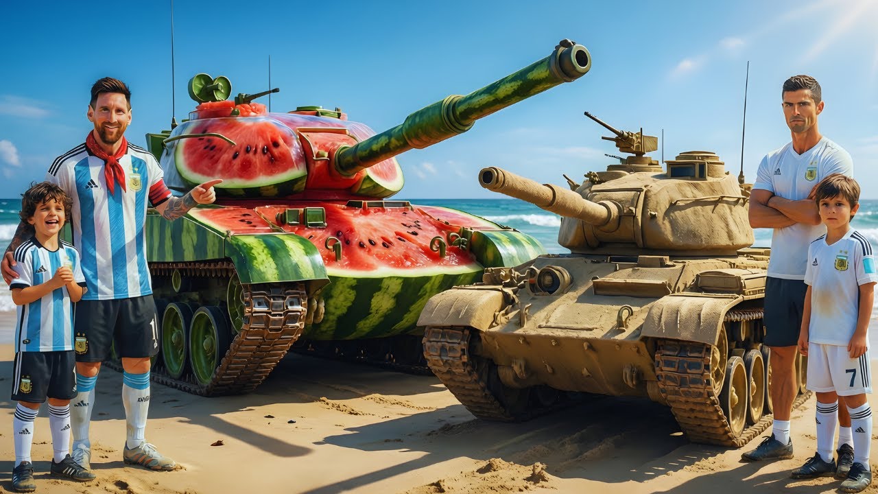 Ronaldo's INSANE Response to Messi's Watermelon Tank But😨