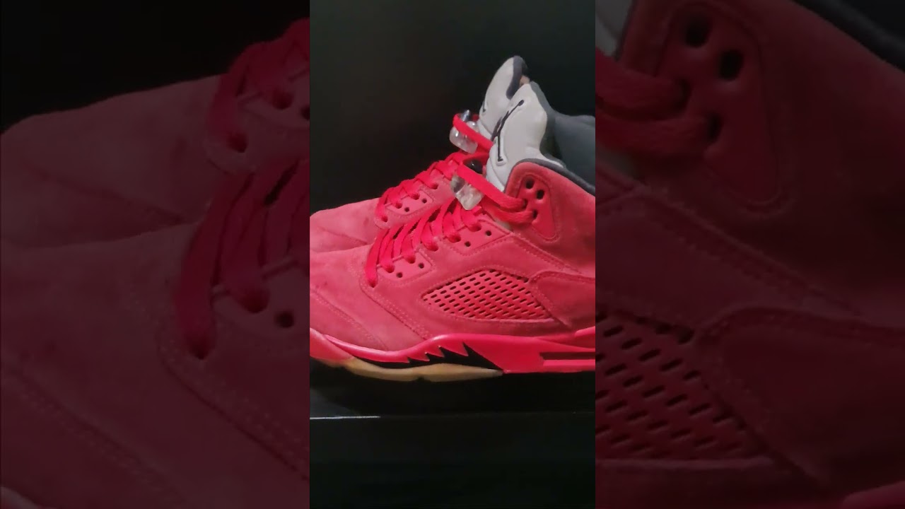 Jordan 5 Retro Red Suede Men's