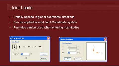 MAXSURF Multiframe - Joint Loads