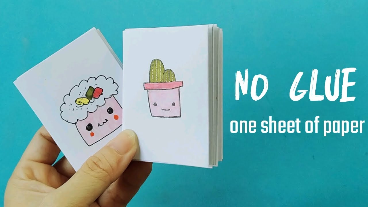 Cách Làm Sổ Tay Mini Không Keo - Chỉ 1 Tờ Giấy - DIY... - youtube