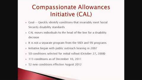 Social Security: Disability Programs and Compassionate Allowances