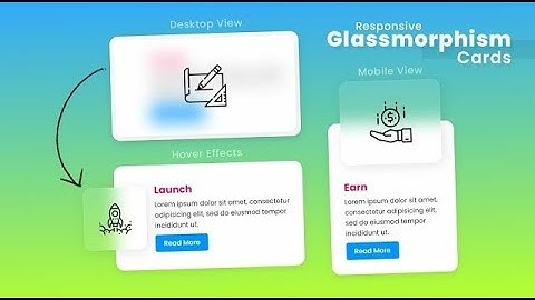 Responsive Glassmorphism Card Hover Effects | Html5 & CSS3 Glassmorphism