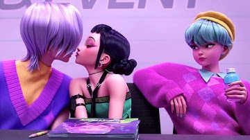 Zoey x Mystery x Baby Saja KISS | Huntrix and Saja Boys Cute Lovely Couple | Kpop Demon Hunters Song