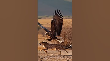 Strong Eagle Captures Cheetah and Flies to Nest #wildlife#shorts#viral