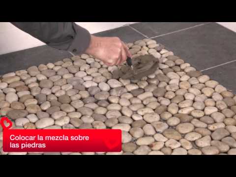 Piso piedras youtube De Ideas Concreto banqueta