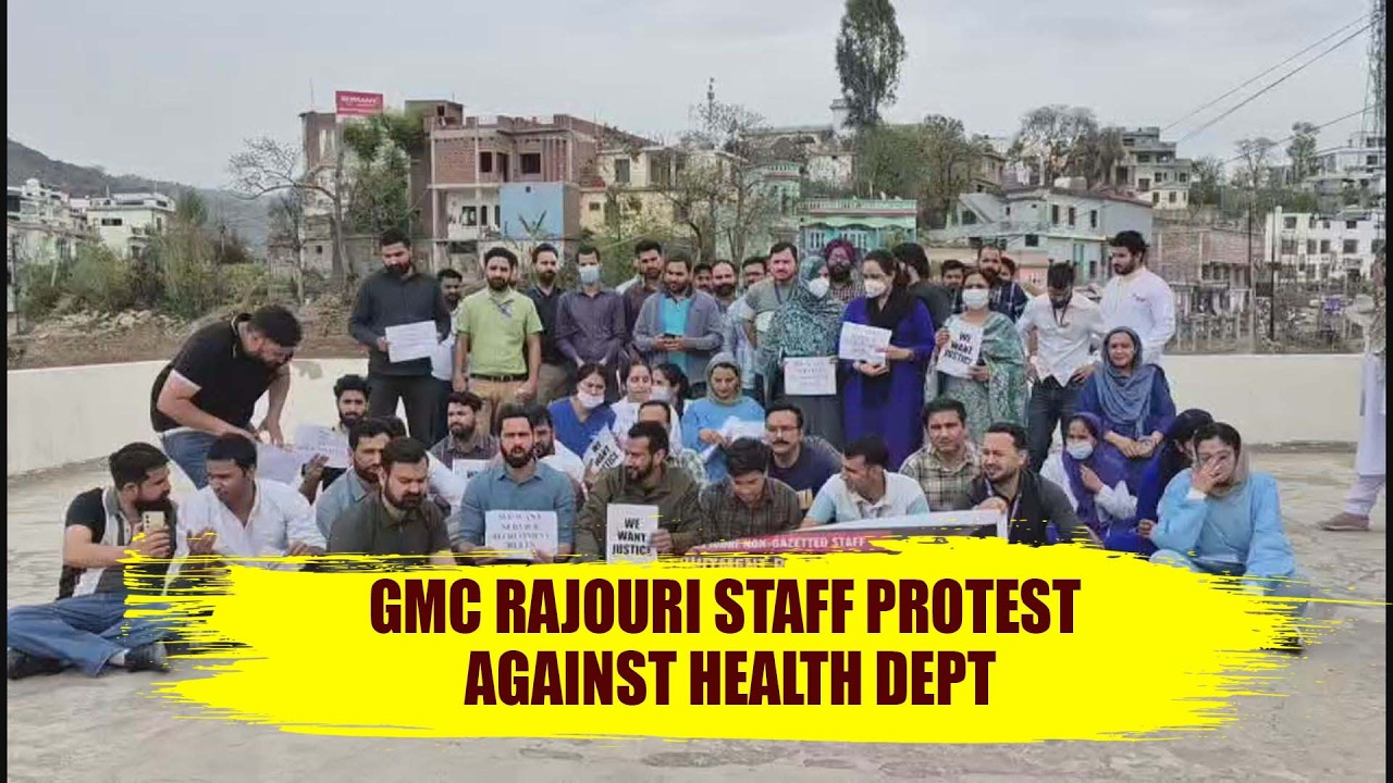 GMC Rajouri staff protest against Health Dept