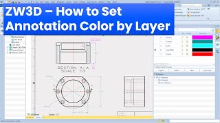 ZW3D - How to Set Annotation Color Based on Layer