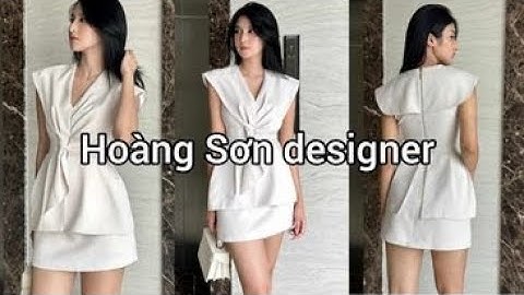 Dạy cắt may | Hướng dẫn cách cắt áo cổ tim tay liền nơ theo mẫu | Hoàng Sơn designer