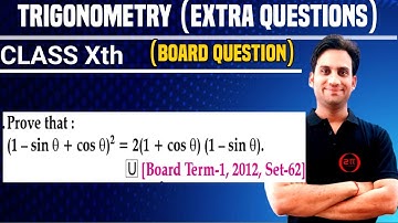 Prove that : (1-sinθ+cosθ)^2 = 2(1+cosθ)(1-sinθ).