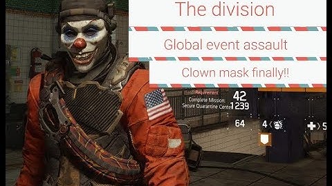 The division 1 - Global Event Assault Happy Clown Mask, Looks Awesome! Works In 2025