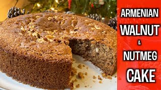 Armenian Walnut Coffee Cake | No Mixer Required... BUT, You Will Need a Food Processor !