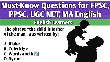 50 Most Important English Literature MCQs 2025 | FPSC, PPSC, UGC NET, Lecturer Test