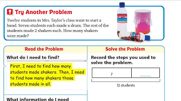 Go Math 3rd grade Lesson 3.4 Problem Solving •Model Multiplication