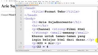 Belajar Format Teks Dasar di HTML