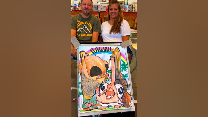 They couldn’t hold in their laughter 🤣  #caricature #funny #hawaii