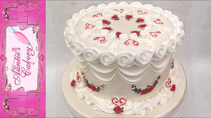 Beautiful One Tier Anniversary Cake. Lambeth Style!