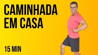 🔴 CAMINHADA EM CASA para EMAGRECER | 15 minutos | AO VIVO | Ginástica Iniciantes | Aurélio Alfieri