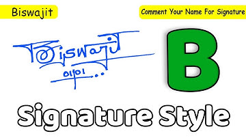 ✔️ Biswajit Name Signature Style Request Done