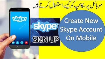 How to Create Skype Account on Android or Tablet in Urdu, Hindi Tutorial
