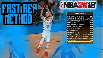 NBA 2K18 Fast Rep Method. Fastest 99 Overall!!