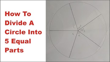 How to Divide a Circle into 5 Equal Parts | Division of Circle into 5 Equal Parts with a Protractor