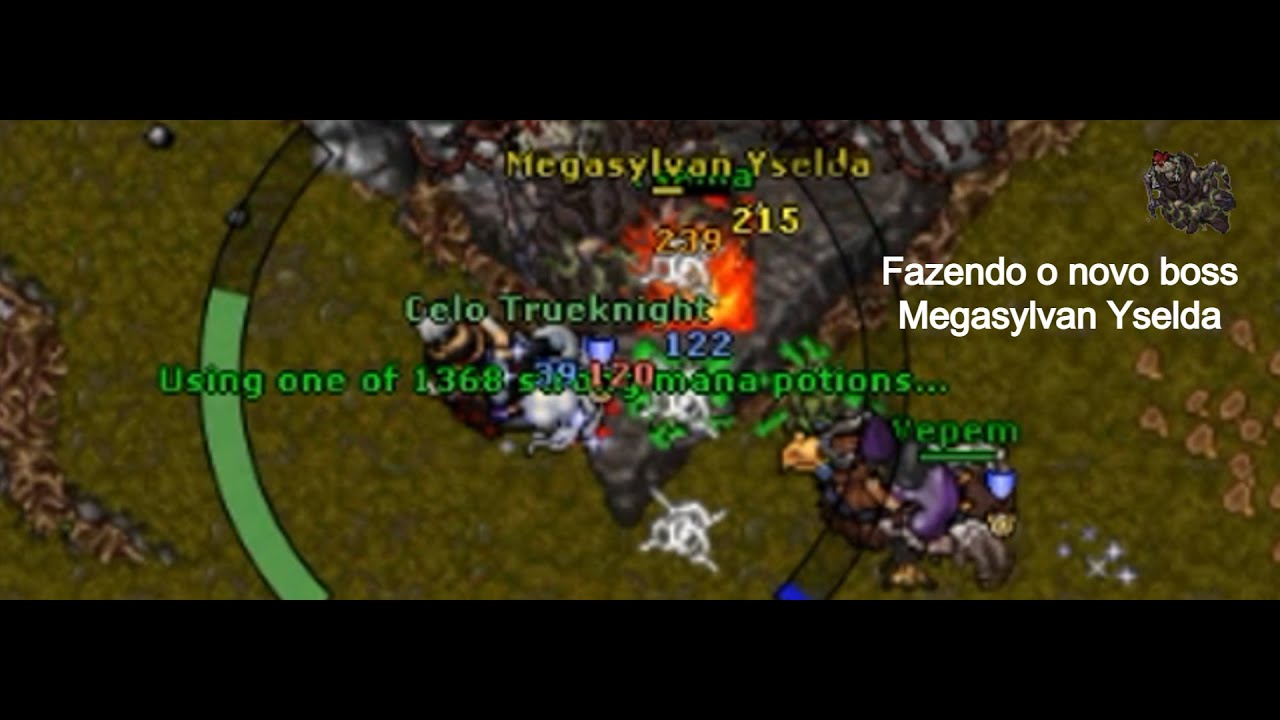 TIBIA: BOSS Megasylvan Yselda NOVO UPDATE SERVER: LOBERA. - YouTube