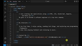 Create a Simple Bio Page using Headings, Paragraphs, and Images in html #js #webdevelopment