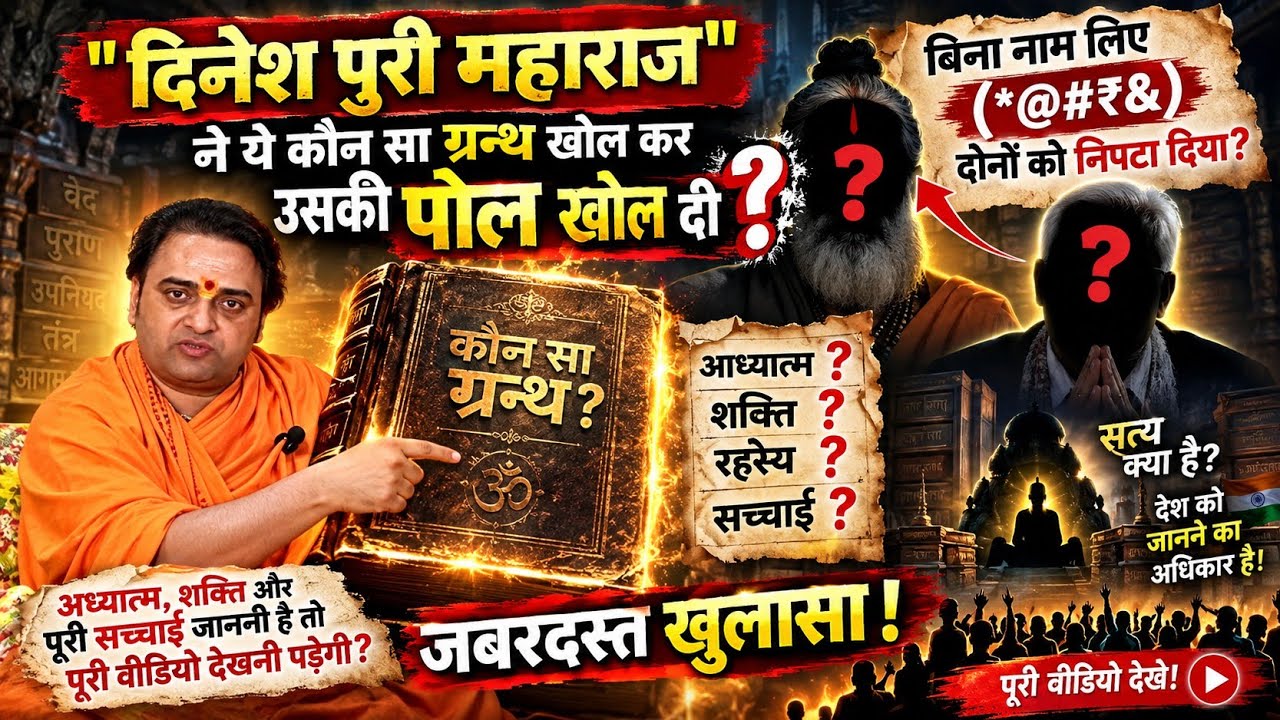 "दिनेशपुरी महाराज ने कौन सा ग्रन्थ खोल दिया? 😱 बिना नाम लिए दोनों की खोल दी पोल?