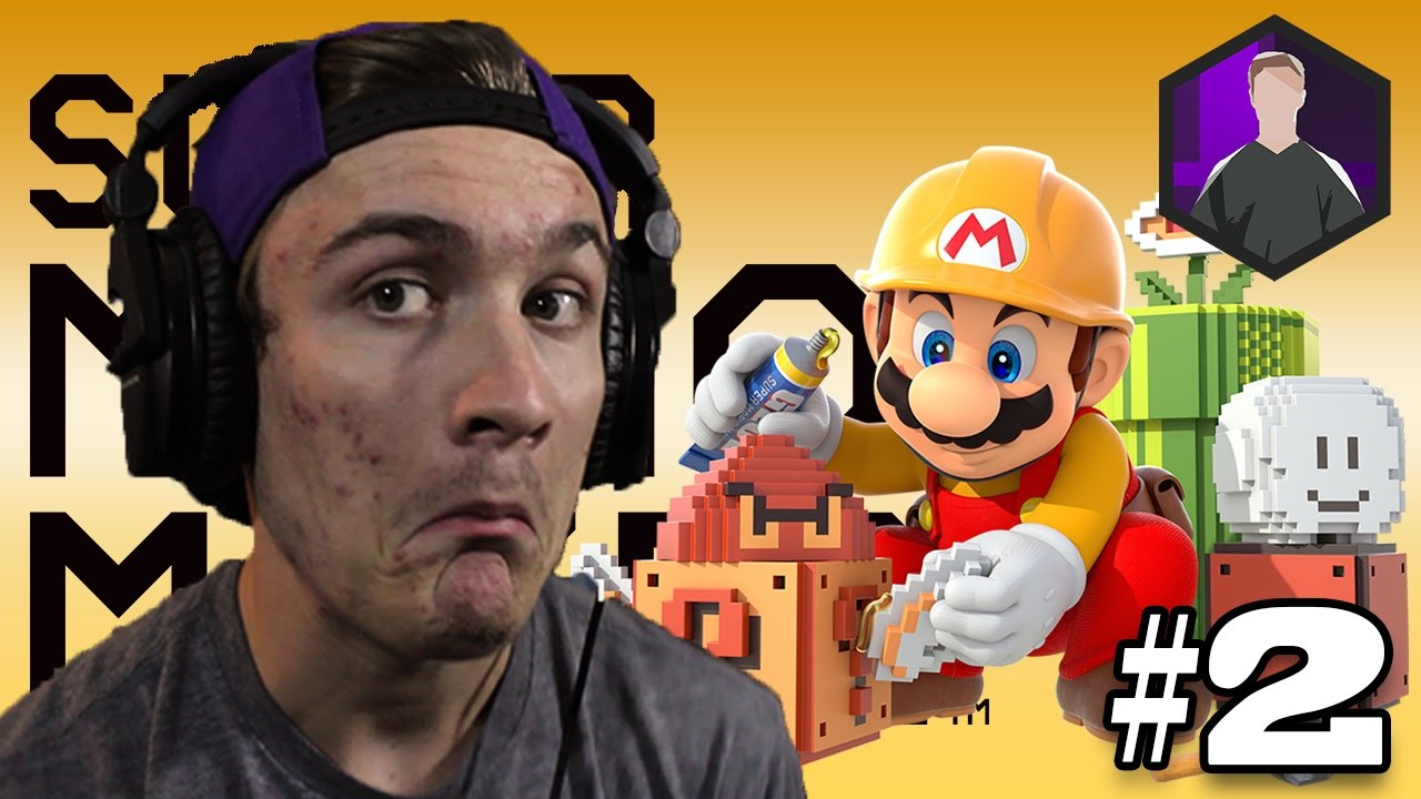 Super Mario Maker | Part 2 | 100 MARIO CHALLENGE (Easy) - YouTube
