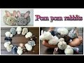 easy crafts: pom pom rabbits - stuffed bunnies DIY - Isa ❤️