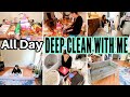 ALL DAY DEEP CLEANING MOTIVATION | CLEAN WITH ME MY HOUSE!!