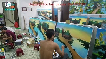 Nhật ký ngày thứ 6 bắt đầu bài tranh đồng quê phong cảnh Việt Nam khóa K5