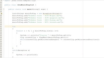 How to Play a PlayList of Music Using Java (Simple)