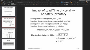 Safety inventory with variable lead times