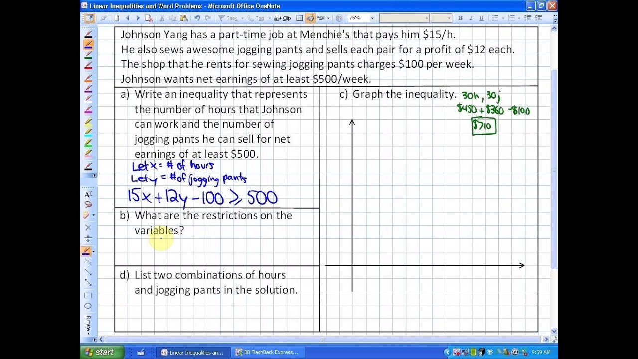 9 1 Lesson 2 Linear Inequalities And Word Problems YouTube 9-1-lesson-2-linear-inequalities-and-word-problems-youtube