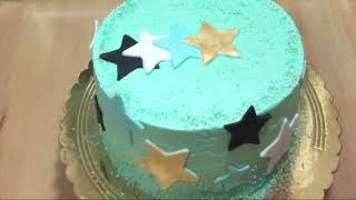 كيكة النجوم جميله وبسيطه cake with stars