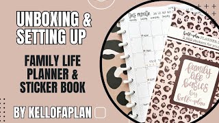 new! unboxing & setting up my kellofaplan family life planner