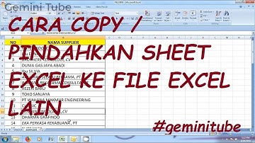 Cara Mengcopy / Memindahkan Sheet Excel ke File Excel Lain Sama Persis|| Trik Excel #geminitube