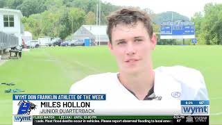 WYMT Don Franklin Athlete of the Week: Miles Hollon