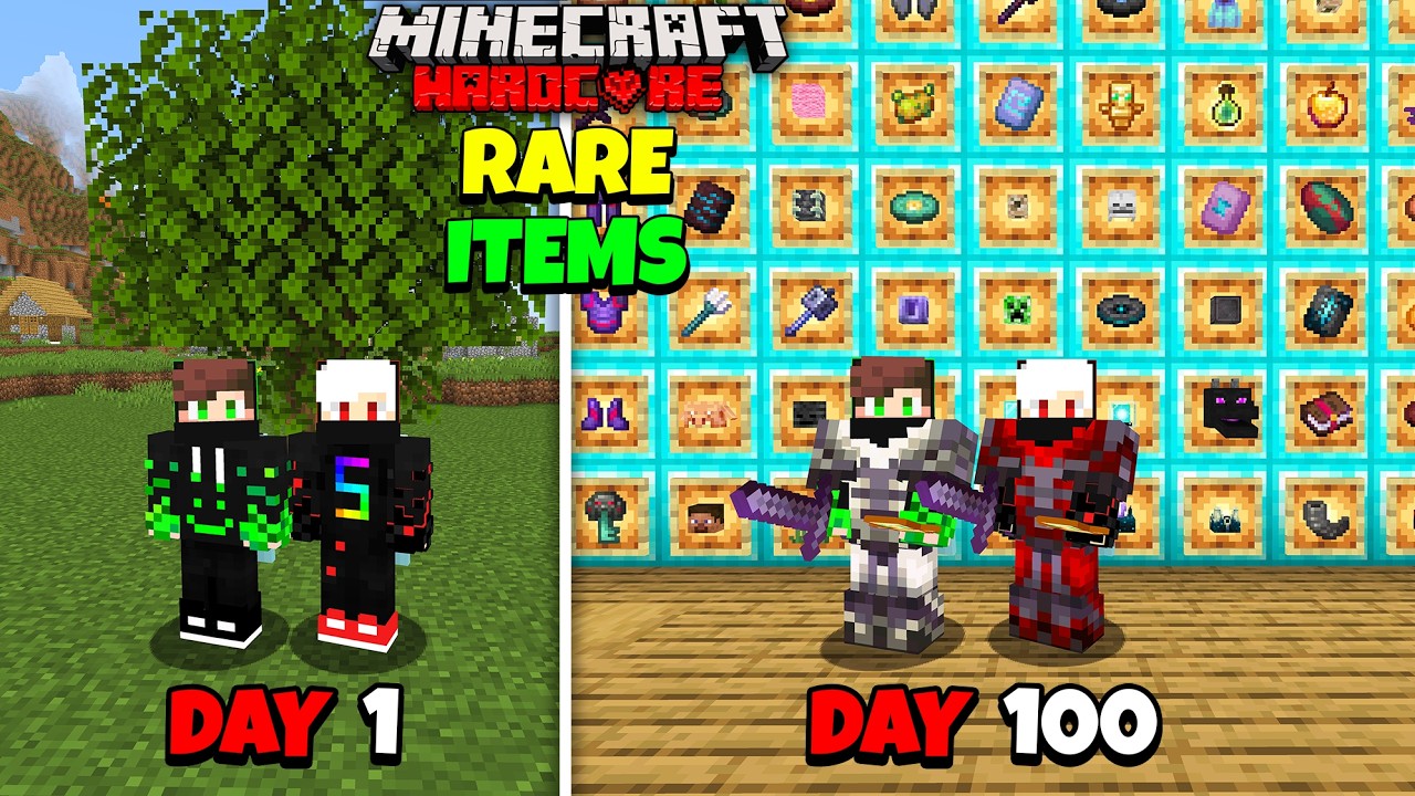 Minecraft Rarest Objects We Collected the RAREST Items In Minecraft Hardcore..! - YouTube