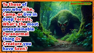 Hikers and campers, what creepy, paranormal things or strange creatures have you seen in the woods