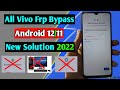 New Solution 2022 | All Vivo Frp Bypass/Unlock Google Account Lock Android 12/11 | Without PC