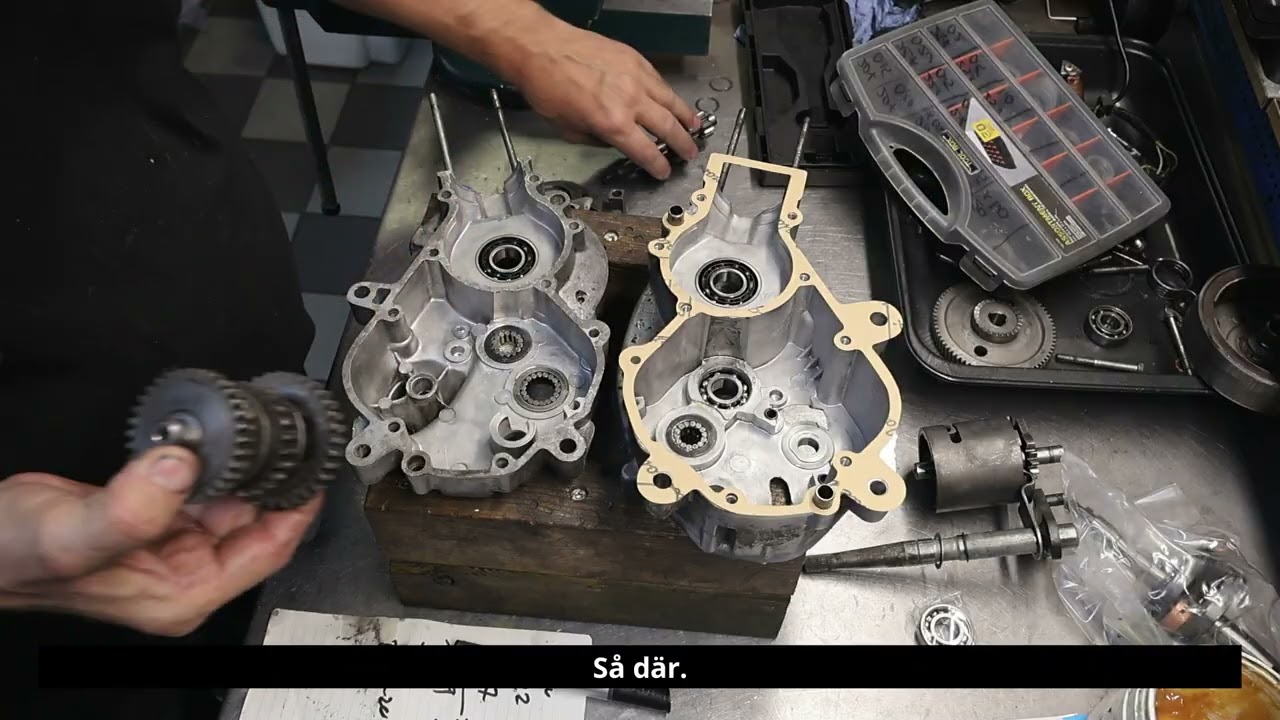 Puch växellåda montering och in shimsning